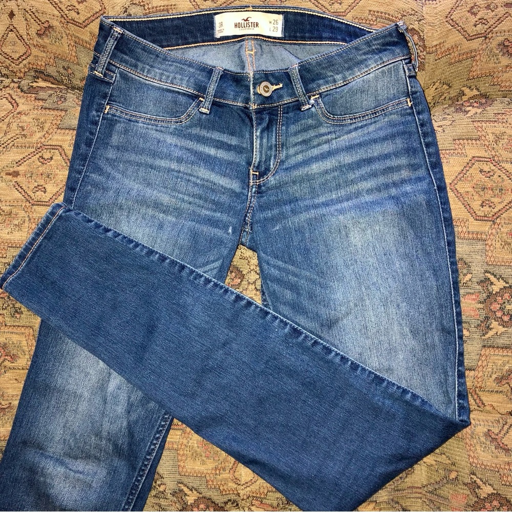 Hollister Jeggings Size 3 Medium Wash Low-Rise